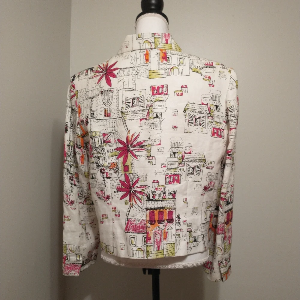 Anthracite 100% Linen Jacket size 14 - Picture 3 of 12